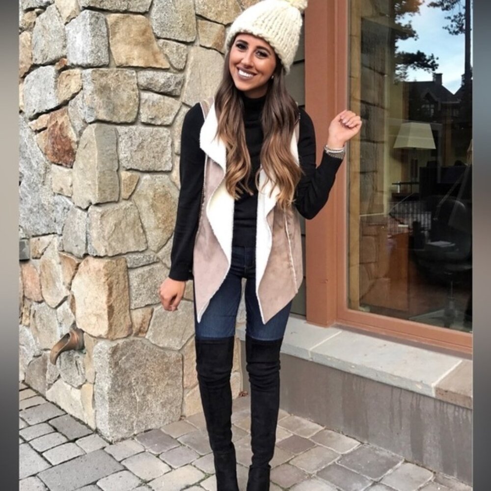 ANTHROPOLOGIE Dolan BNWT Faux Shearling Cascading Vest Medium​